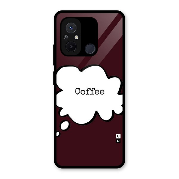 Coffee Bubble Glass Back Case for Redmi 12C