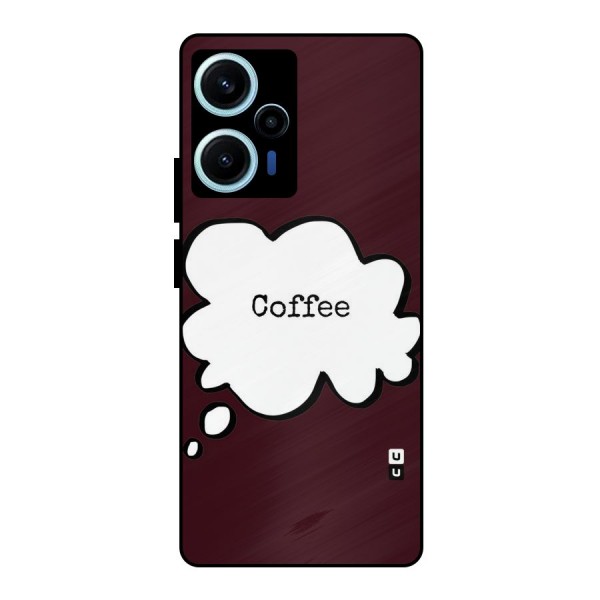 Coffee Bubble Metal Back Case for Poco F5