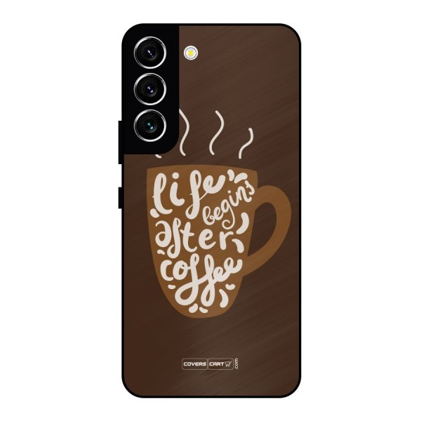 Coffee Mug Metal Back Case for Galaxy S22 5G
