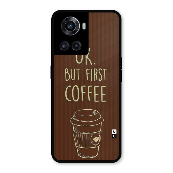 Coffee Stripes Metal Back Case for OnePlus 10R