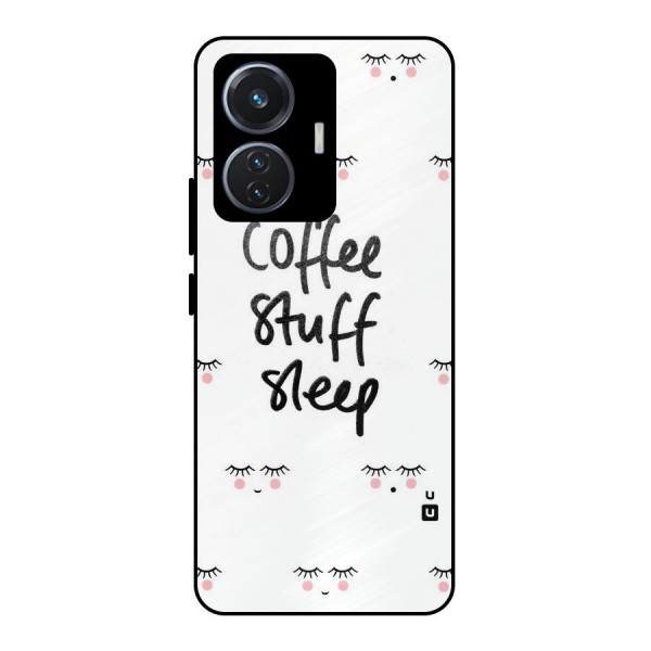 Coffee Stuff Sleep Metal Back Case for iQOO Z6 44W
