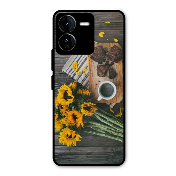 Coffee and Flowers Metal Back Case for iQOO Z9