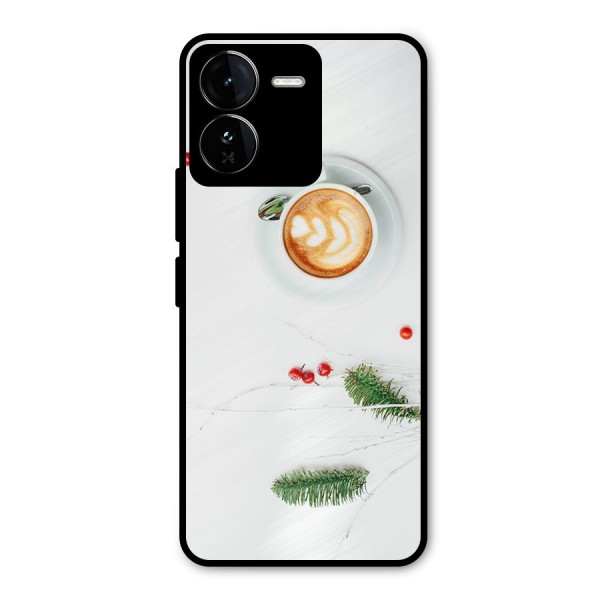 Coffee and Leafs Metal Back Case for iQOO Z9