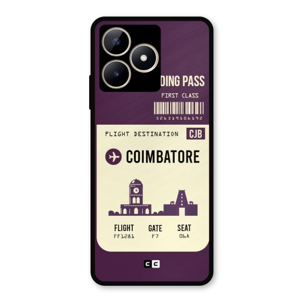 Coimbatore Boarding Pass Metal Back Case for Realme C53
