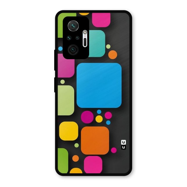 Color Boxes Abstract Metal Back Case for Redmi Note 10 Pro Max
