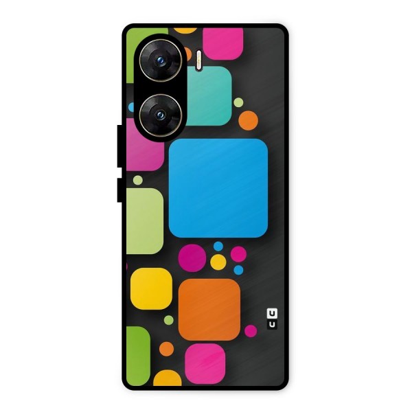 Color Boxes Abstract Metal Back Case for Vivo V29e