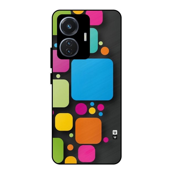 Color Boxes Abstract Metal Back Case for iQOO Z6 44W