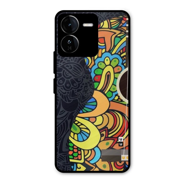 Colored Blocks Metal Back Case for iQOO Z9