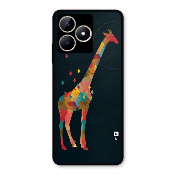 Colored Giraffe Metal Back Case for Realme C53