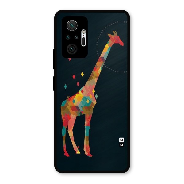 Colored Giraffe Metal Back Case for Redmi Note 10 Pro