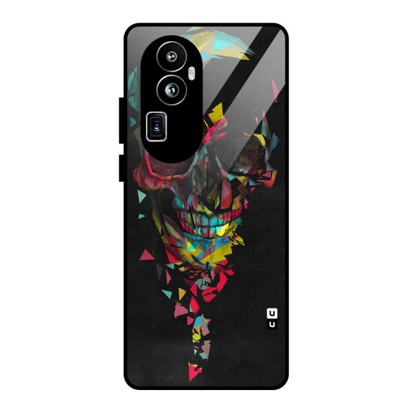 Colored Skull Shred Glass Back Case for Oppo Reno10 Pro Plus