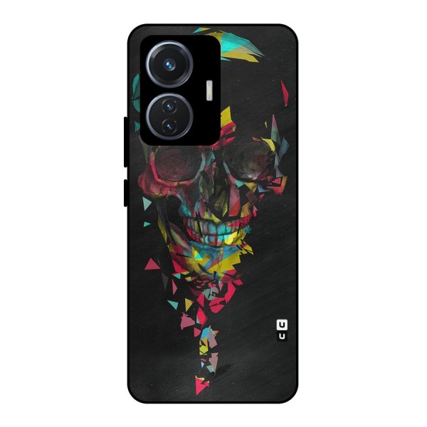 Colored Skull Shred Metal Back Case for iQOO Z6 44W
