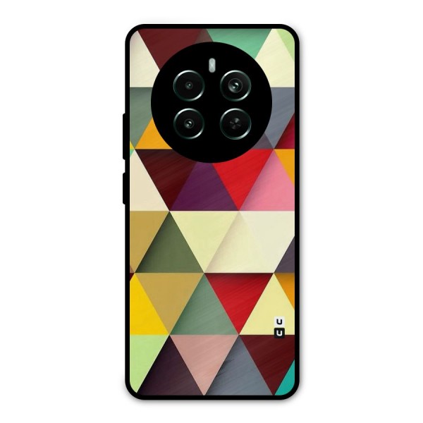 Colored Triangles Metal Back Case for Realme Narzo 70 Pro