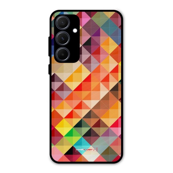 Colorful Cubes Metal Back Case for Galaxy A35