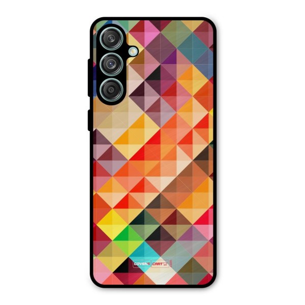 Colorful Cubes Metal Back Case for Galaxy M55 5G