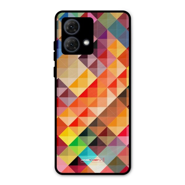 Colorful Cubes Metal Back Case for Moto G84