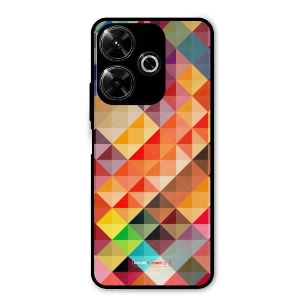 Colorful Cubes Metal Back Case for Poco M6 Plus