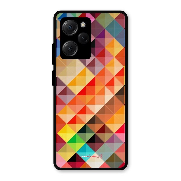 Colorful Cubes Metal Back Case for Poco X5 Pro