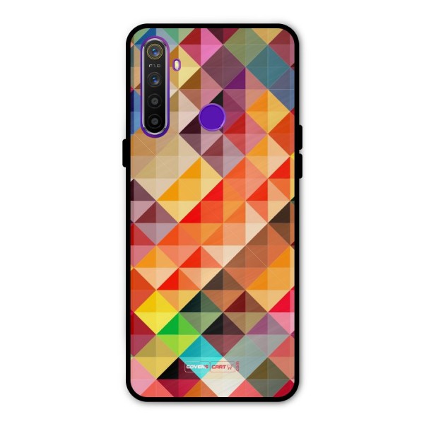 Colorful Cubes Metal Back Case for Realme Narzo 10