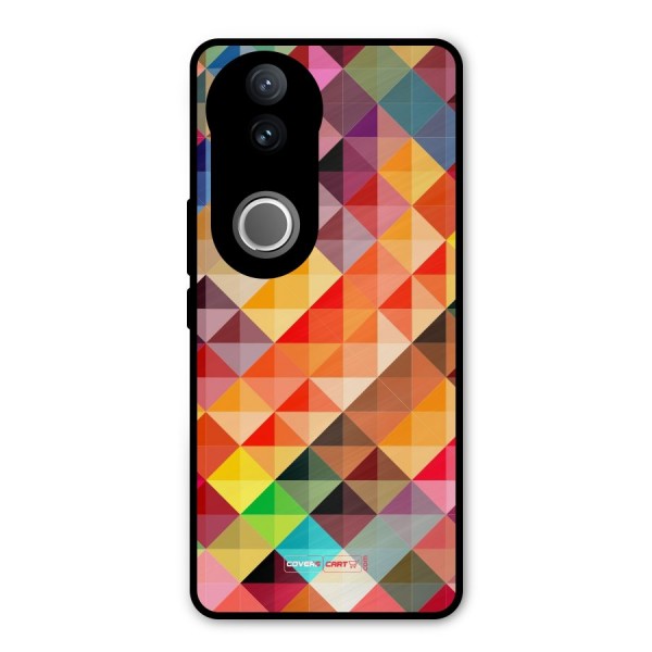 Colorful Cubes Metal Back Case for Vivo V50e