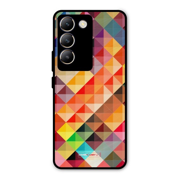 Colorful Cubes Metal Back Case for Vivo Y200e