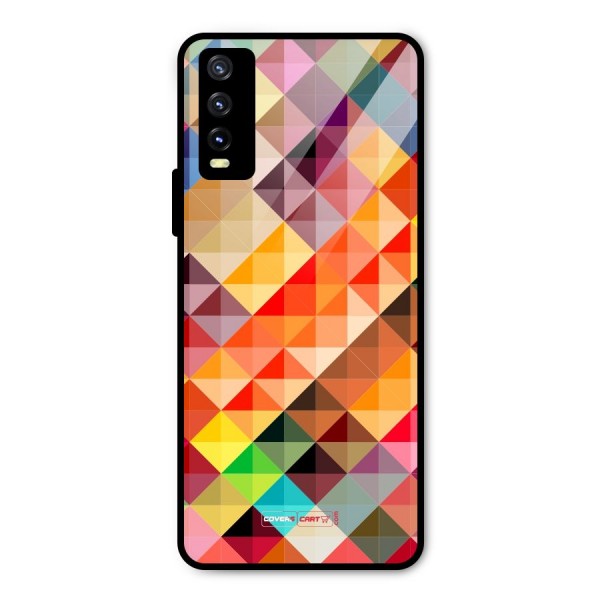Colorful Cubes Metal Back Case for Vivo Y20i