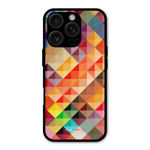 Colorful Cubes Metal Back Case for iPhone 16 Pro