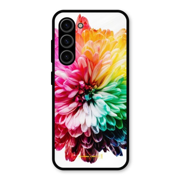 Colorful Flower Metal Back Case for Galaxy S23