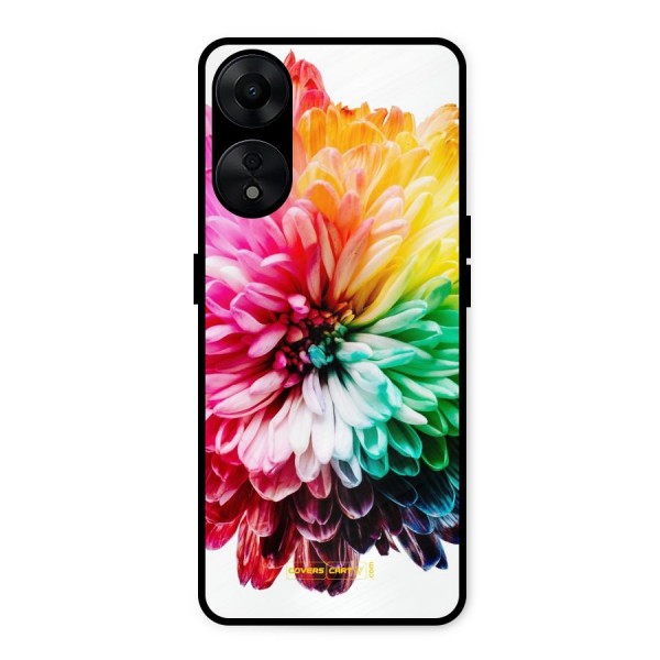 Colorful Flower Metal Back Case for Oppo A78 5G