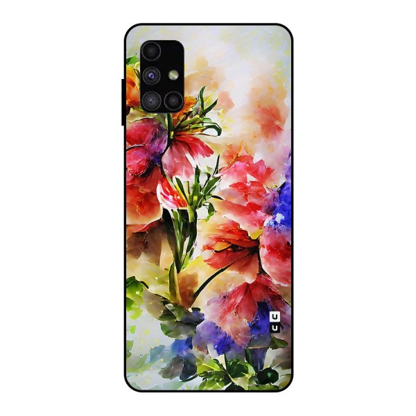 Colorful Flowers Fine Art Metal Back Case for Galaxy M51