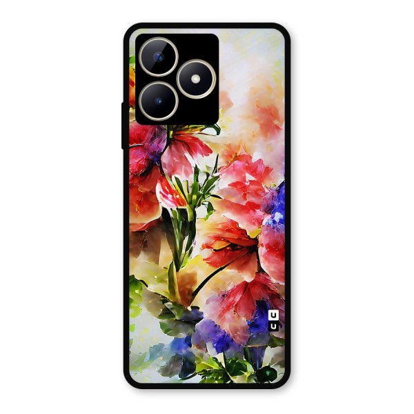 Colorful Flowers Fine Art Metal Back Case for Realme C53