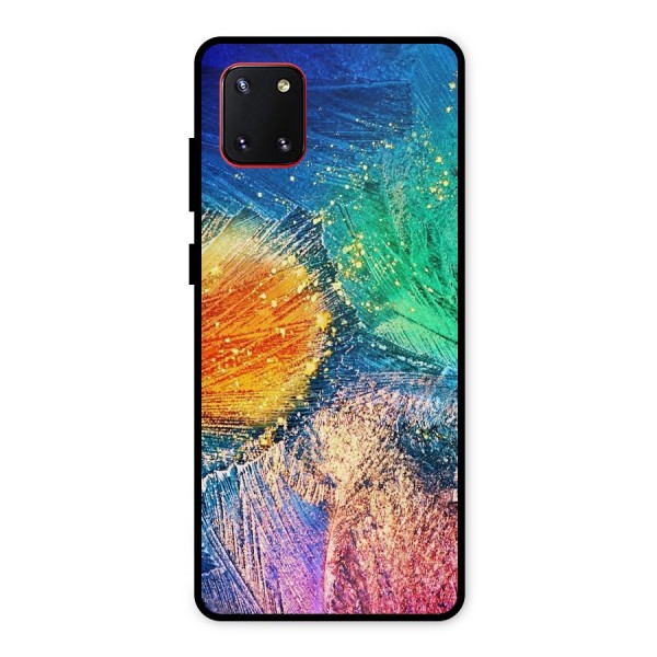 Colorful Leafs Vibrant Metal Back Case for Galaxy Note 10 Lite