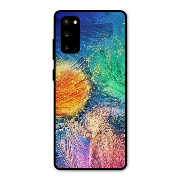 Colorful Leafs Vibrant Metal Back Case for Galaxy S20