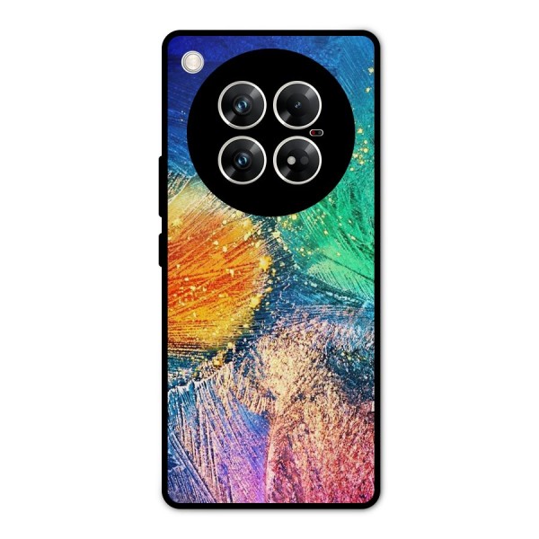 Colorful Leafs Vibrant Metal Back Case for Infinix Zero 40 5G