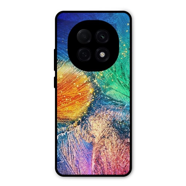 Colorful Leafs Vibrant Metal Back Case for Oppo F29 Pro