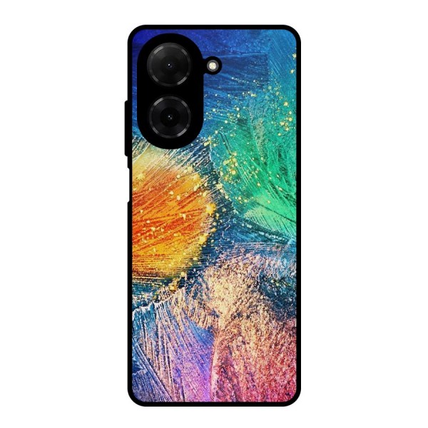 Colorful Leafs Vibrant Metal Back Case for Poco C71