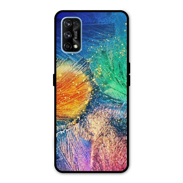 Colorful Leafs Vibrant Metal Back Case for Realme 7 Pro