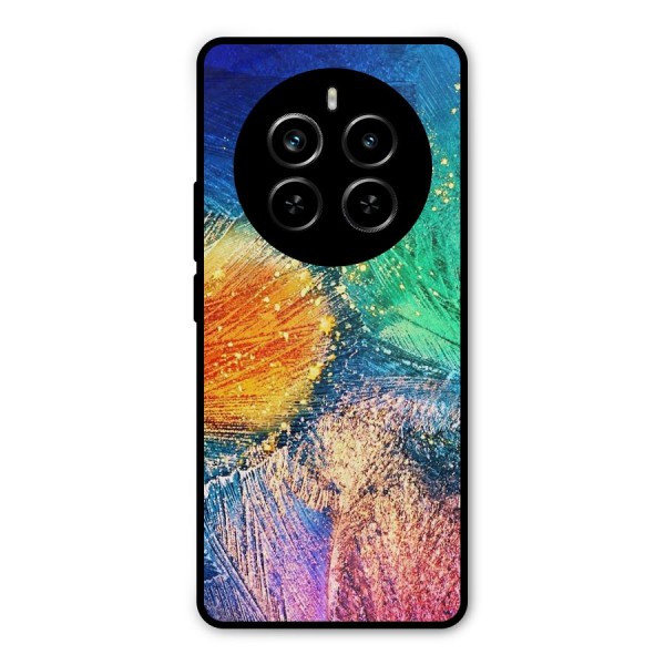 Colorful Leafs Vibrant Metal Back Case for Realme P1 Pro