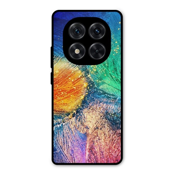 Colorful Leafs Vibrant Metal Back Case for Redmi Note 14 Pro 5G