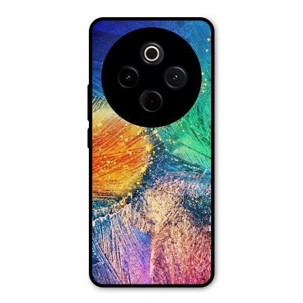 Colorful Leafs Vibrant Metal Back Case for iQOO Z10