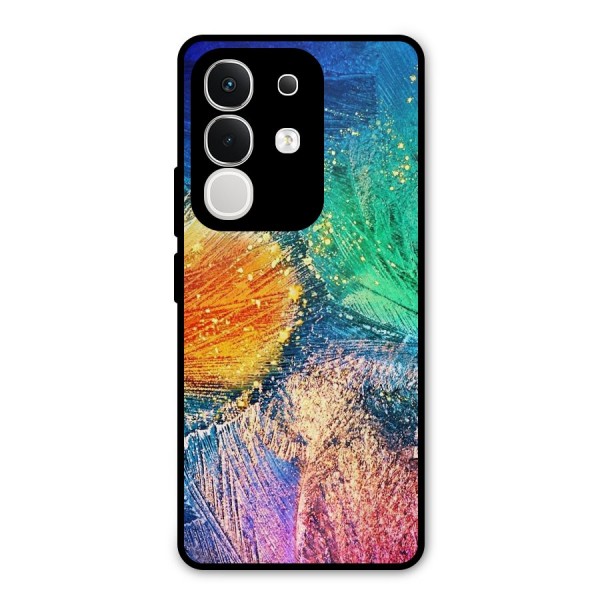 Colorful Leafs Vibrant Metal Back Case for iQOO Z10x