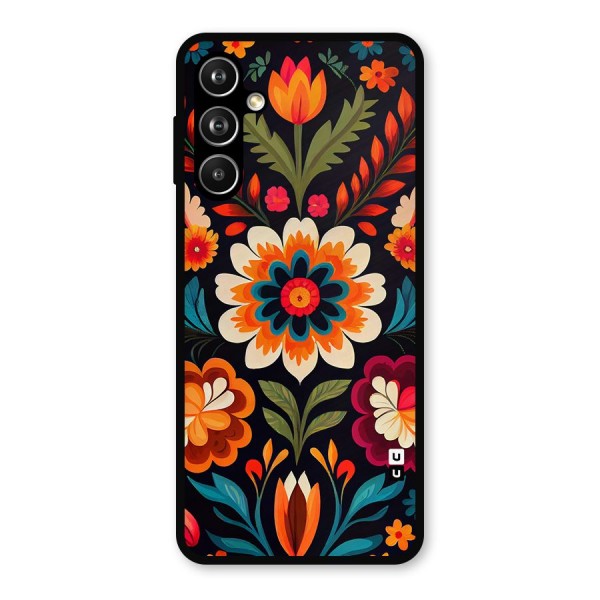 Colorful Mexican Floral Pattern Metal Back Case for Galaxy F54