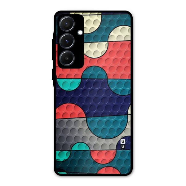 Colorful Puzzle Design Metal Back Case for Galaxy A55