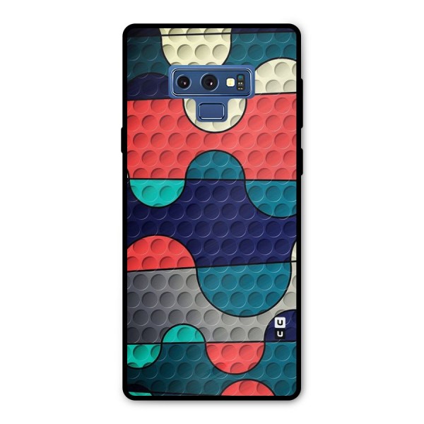 Colorful Puzzle Design Metal Back Case for Galaxy Note 9