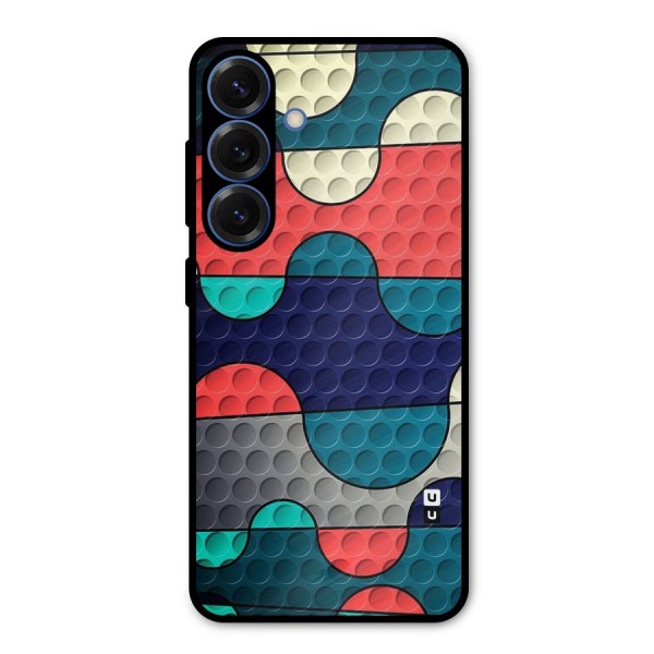 Colorful Puzzle Design Metal Back Case for Galaxy S25