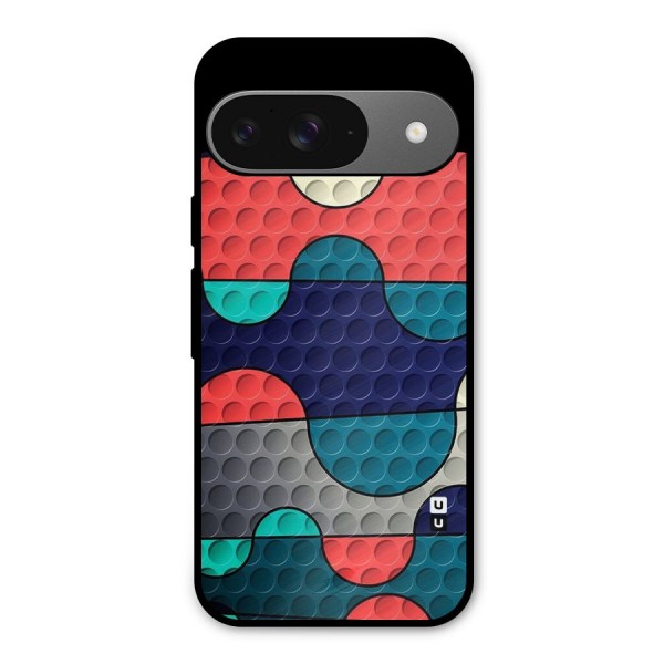 Colorful Puzzle Design Metal Back Case for Google Pixel 9