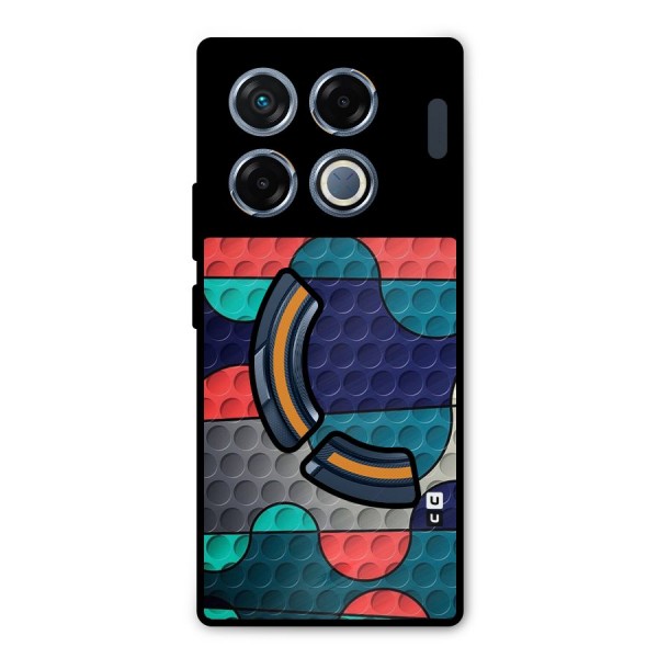 Colorful Puzzle Design Metal Back Case for Infinix GT 20 Pro