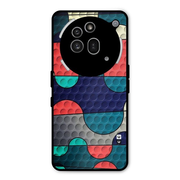 Colorful Puzzle Design Metal Back Case for Nothing Phone 3a Pro