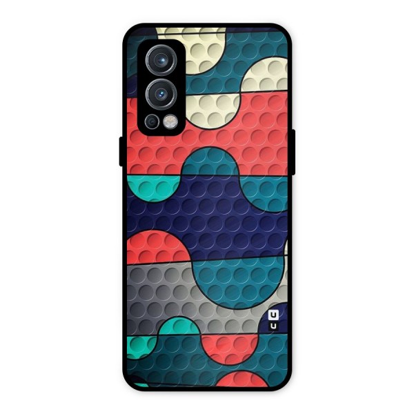 Colorful Puzzle Design Metal Back Case for OnePlus Nord 2 5G