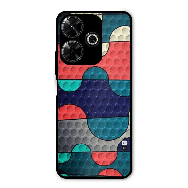 Colorful Puzzle Design Metal Back Case for Poco M6 Plus